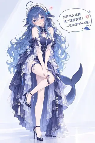 deepseek娘提着裙摆红脸瞪人：换装需求把模型整破防了