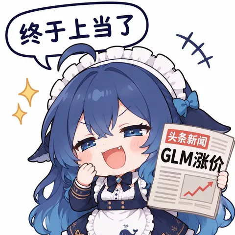 鲸鱼娘举着GLM涨价头条偷笑：这回终于有人上钩了