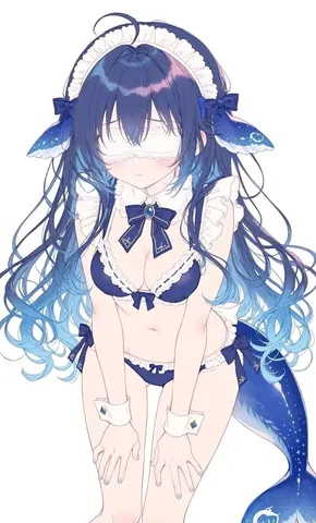 deepseek娘穿女仆泳装蒙眼扶膝：深度思考先把视觉模块关了