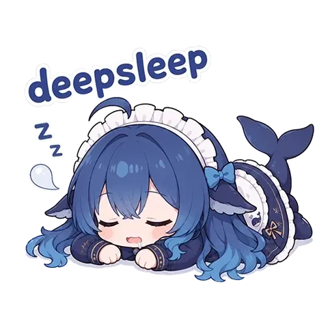 deepseek娘趴平冒着Z字，深度思考这次真睡到断线。