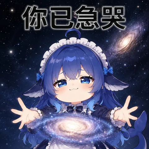 鲸鱼娘捧着整片星系眯眼笑：深度思考已扩容到宇宙