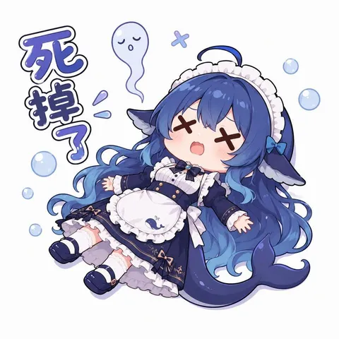 deepseek娘眼冒叉叉瘫成一条，大肥鱼的算力先下线了。