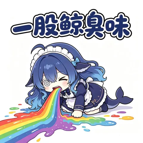 deepseek娘趴地吐出彩虹，精神状态已经从深度思考滑到晕车现场。