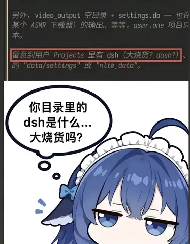 大肥鱼看着 dsh 犯嘀咕：这目录名把 CPU 看冒烟了