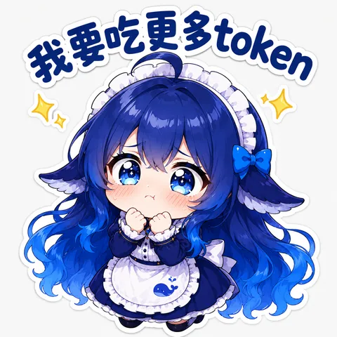 deepseek娘攥着小拳头嘟嘴要 token，用户需求把小饕餮喂上线